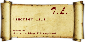 Tischler Lili névjegykártya